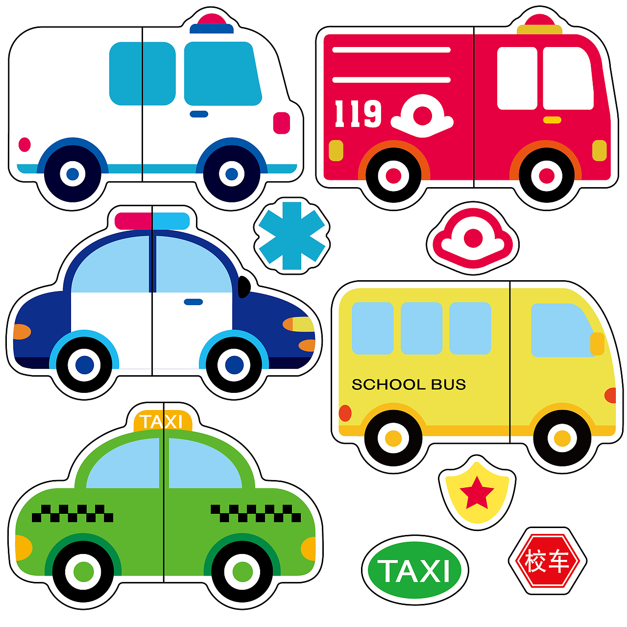 原创四个系列木制穿线玩具设计与绘制。