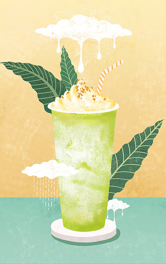 手绘一组茶饮插画|插画|商业插画|南峤 - 原创作品 - 站酷 (zcool)