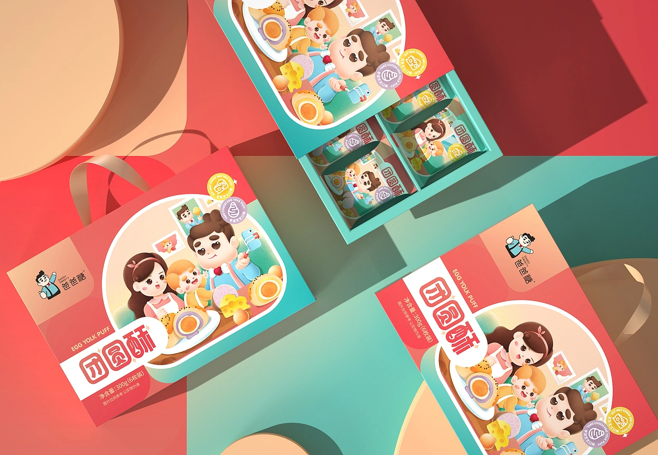 尚智&times;爸爸糖｜系列包装升级 | 礼盒包装｜IP插画包装