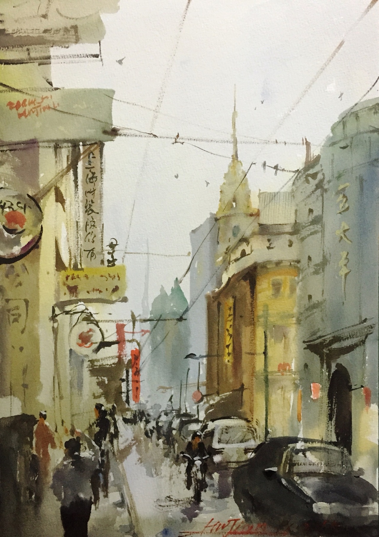 这个月的老上海印象合集～|纯艺术|绘画|呼啊呦 - 原创作品 - 站酷