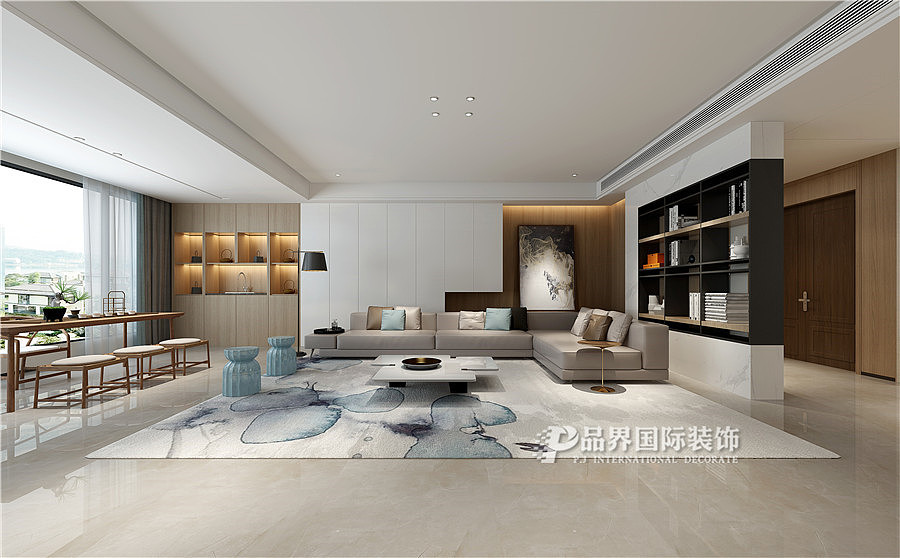 正商善水上境220平新中式丨郑州品界设计（图ZMTgyMDgxODE2） - 家装设计 - 站酷设计师淡墨淸彩原创素材 - 站酷ZCOOL