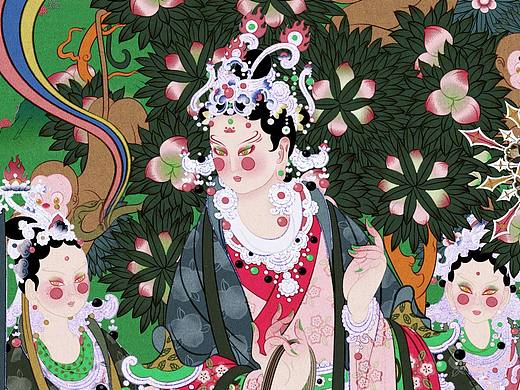 十二生肖-猴（個人主頁-ZNjU3NDU1NzI=） - 藝術(shù)插畫 - 站酷設(shè)計師桔墨原創(chuàng)素材 - 站酷ZCOOL