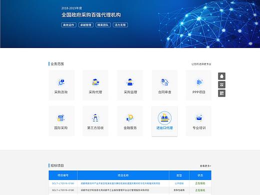 招投标企业站部分页面设计