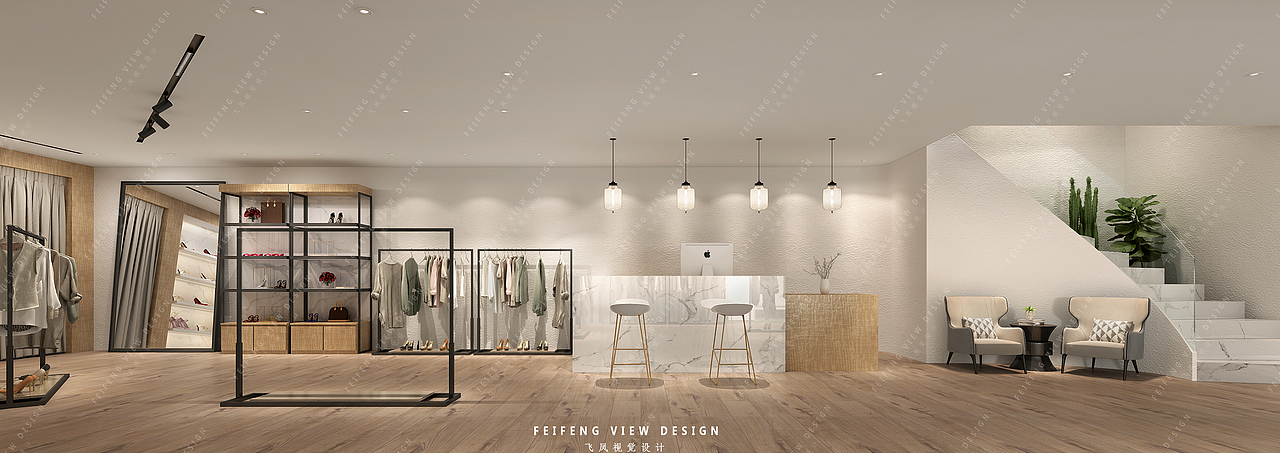 现代风格服装店（图ZMTY5MTU1NDQ0） - 家装设计 - 站酷设计师FF飞凤视觉设计原创素材 - 站酷ZCOOL