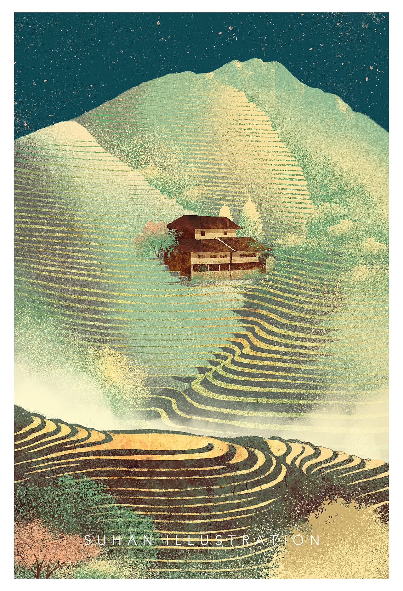 2020年度插画总结｜在冬夜，赴孤岛诗社的约（图ZMjM4NjA2OTAw） - 创作习作 - 站酷设计师苏寒原创素材 - 站酷ZCOOL