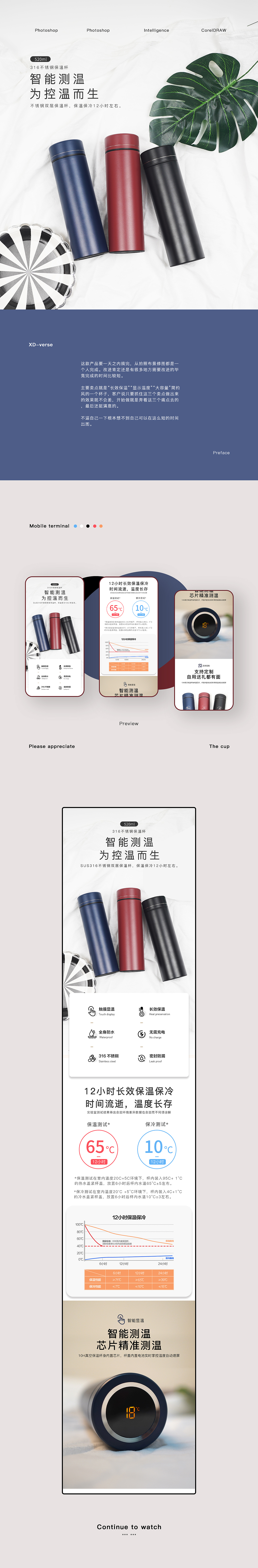 不锈钢保温杯子详情