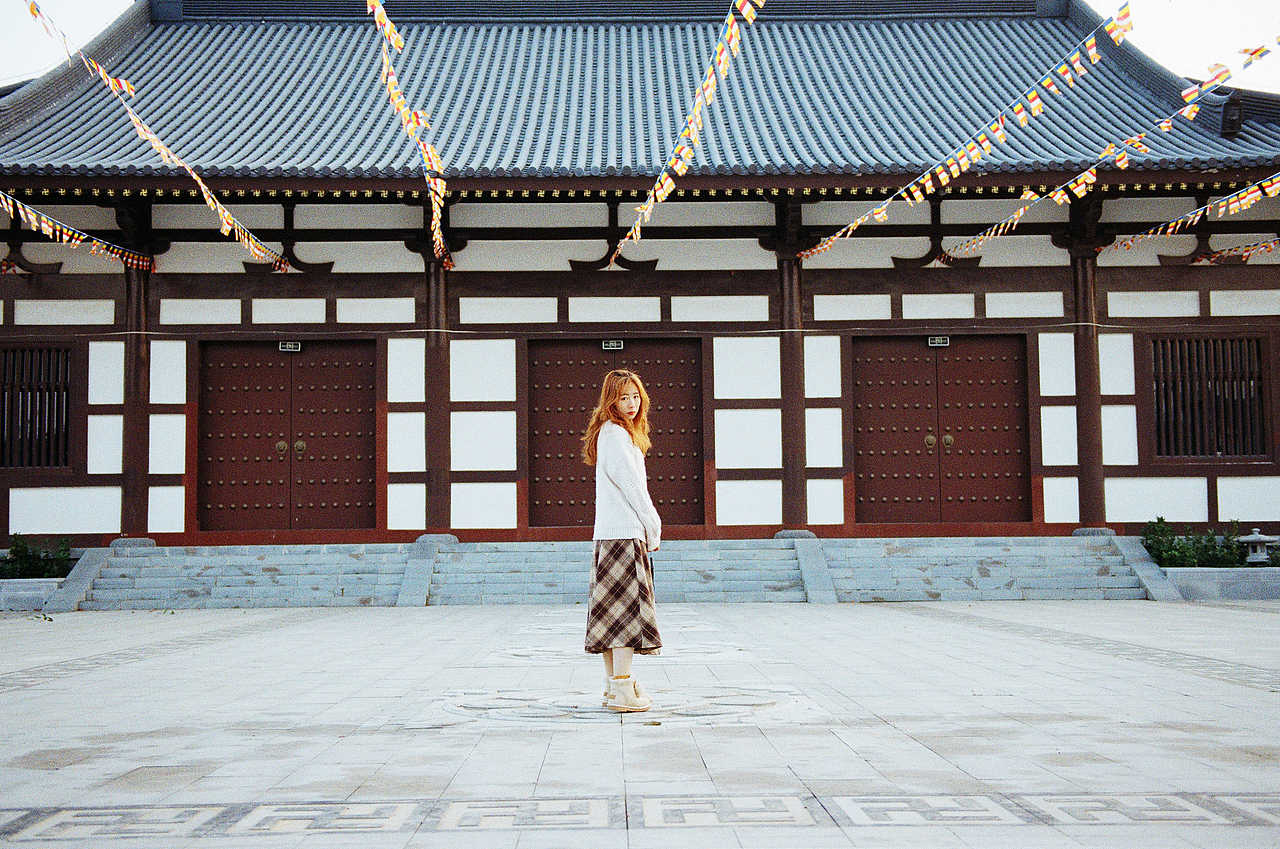 夕阳下的普济寺