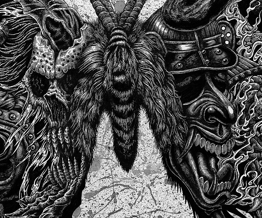 “窒息微观”系列一号实验作品————《亡蛾》手绘过程(图ZMTE2MTU0ODQ=) - 绘画 - 站酷设计师傅淳强画者之旅原创素材 - 站酷ZCOOL