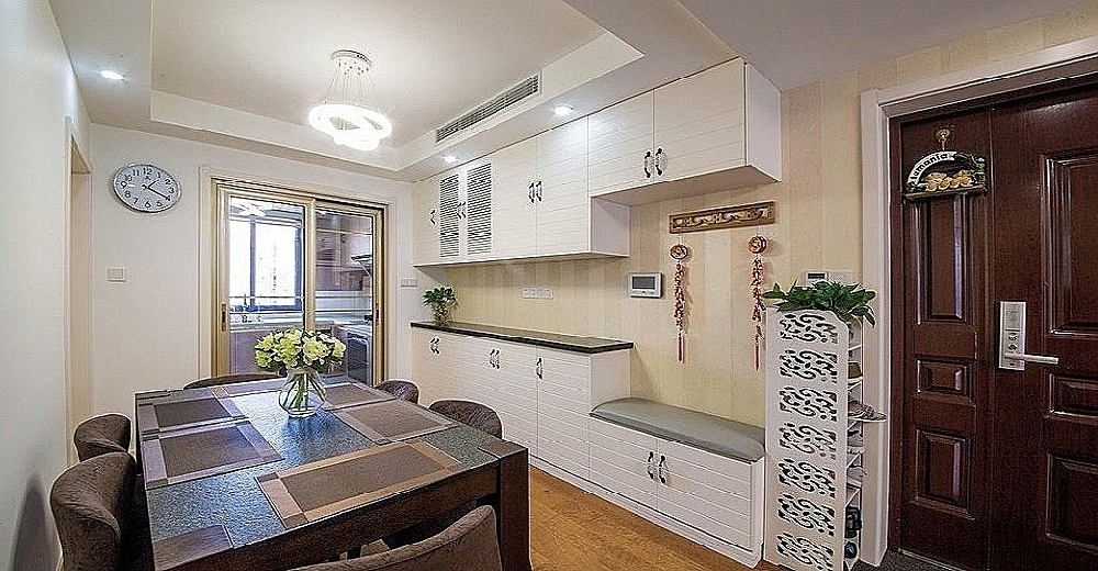 沈阳兴邦装饰公司官网——130㎡现代风格， 红颜。（图ZMTk5ODYxMDM2） - 家装设计 - 站酷设计师兴邦整装原创素材 - 站酷ZCOOL