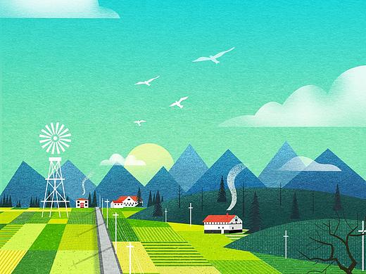 夏季的節(jié)氣插畫（個人主頁-ZNDUzMTkzMjQ=） - 藝術插畫 - 站酷設計師荔枝靜原創(chuàng)素材 - 站酷ZCOOL