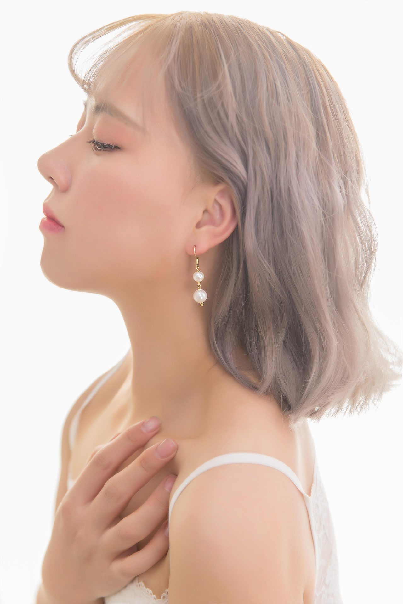 珍珠模特佩戴拍摄