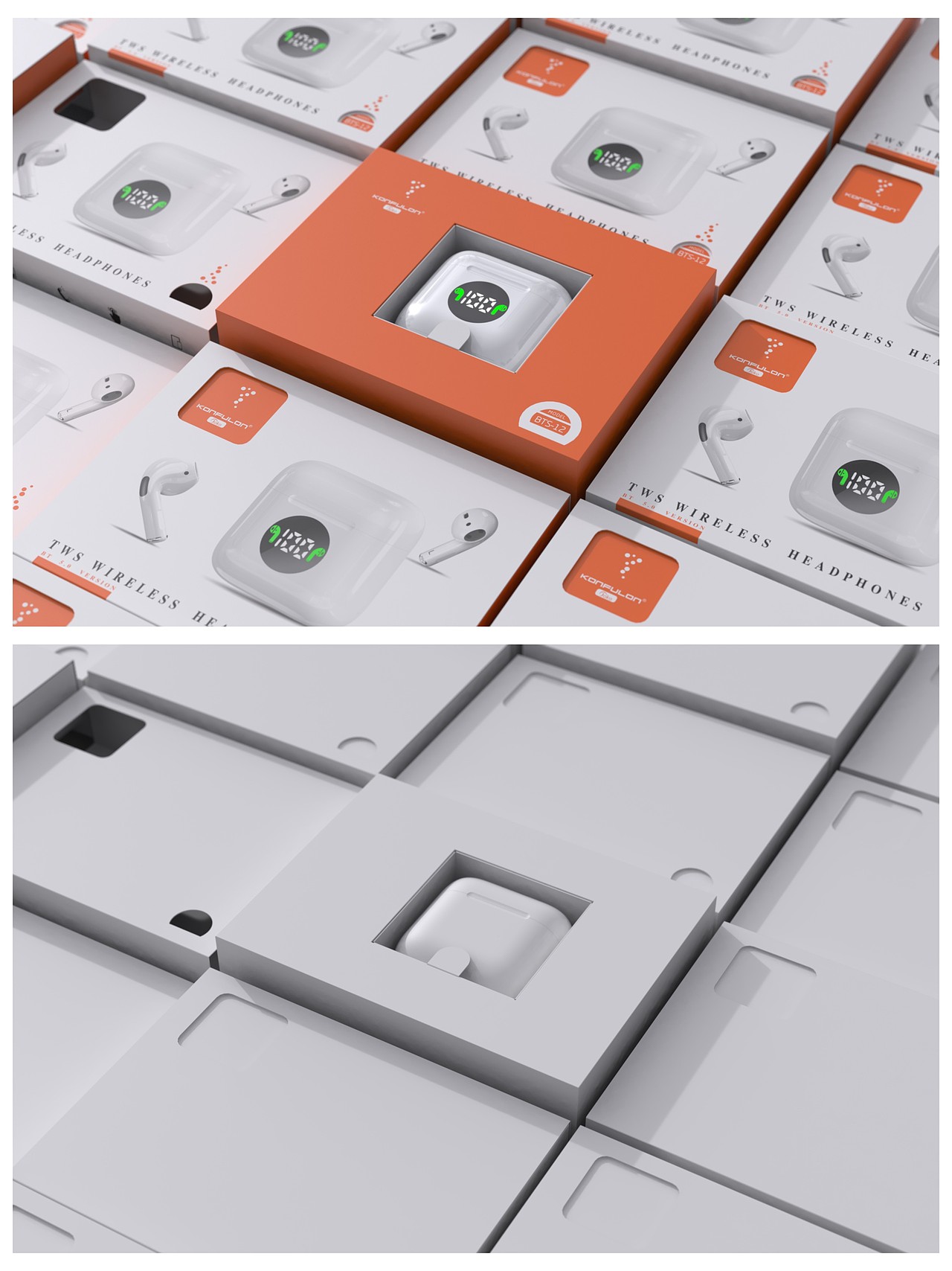 产品渲染 - 蓝牙耳机