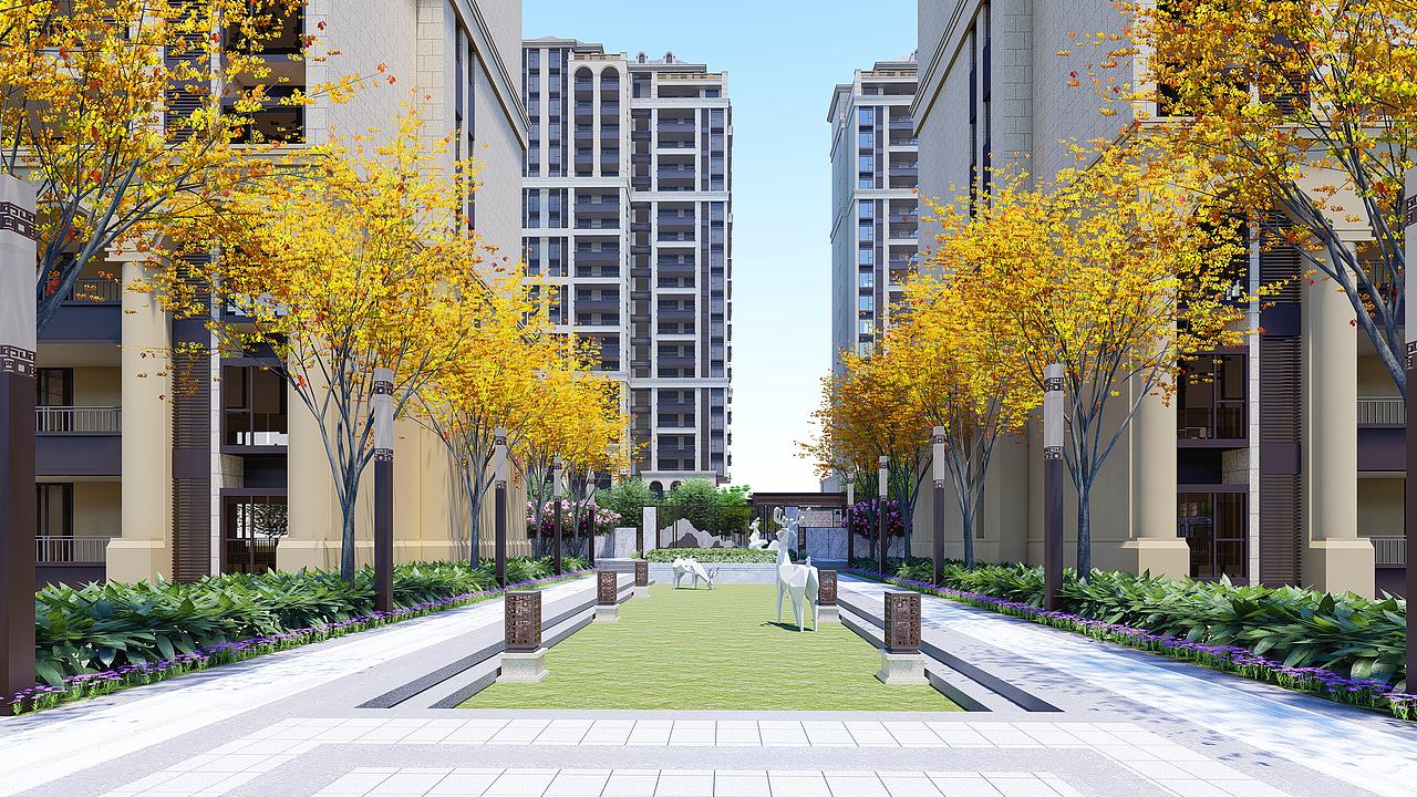 居住小区（图ZMjIwMjg3MTQ0） - 建筑设计 - 站酷设计师Waday原创素材 - 站酷ZCOOL