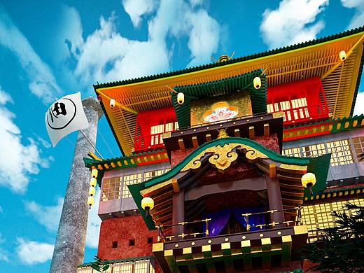 C4D 千与千寻油屋建模