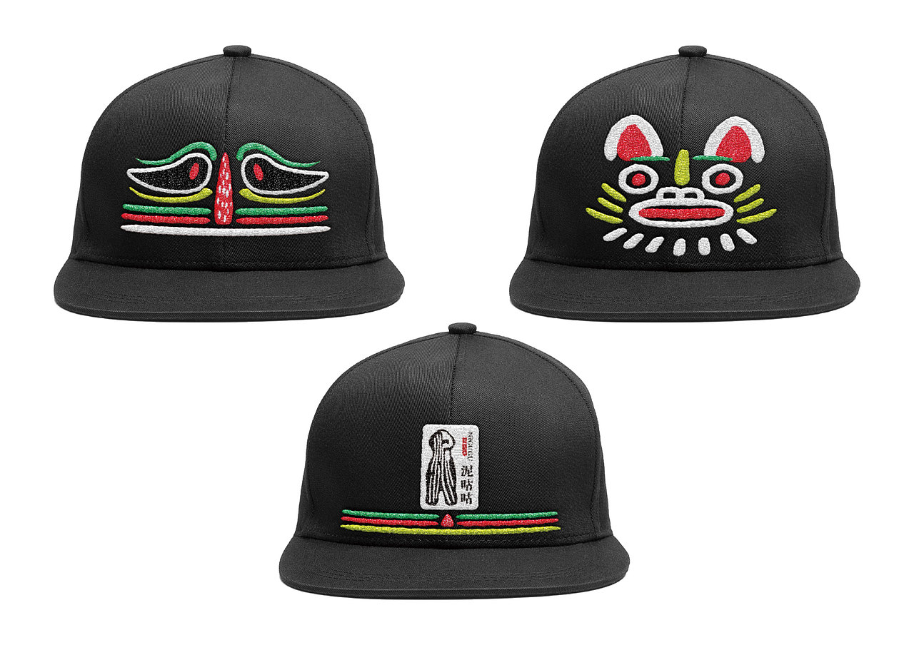 三款鸭舌帽效果图