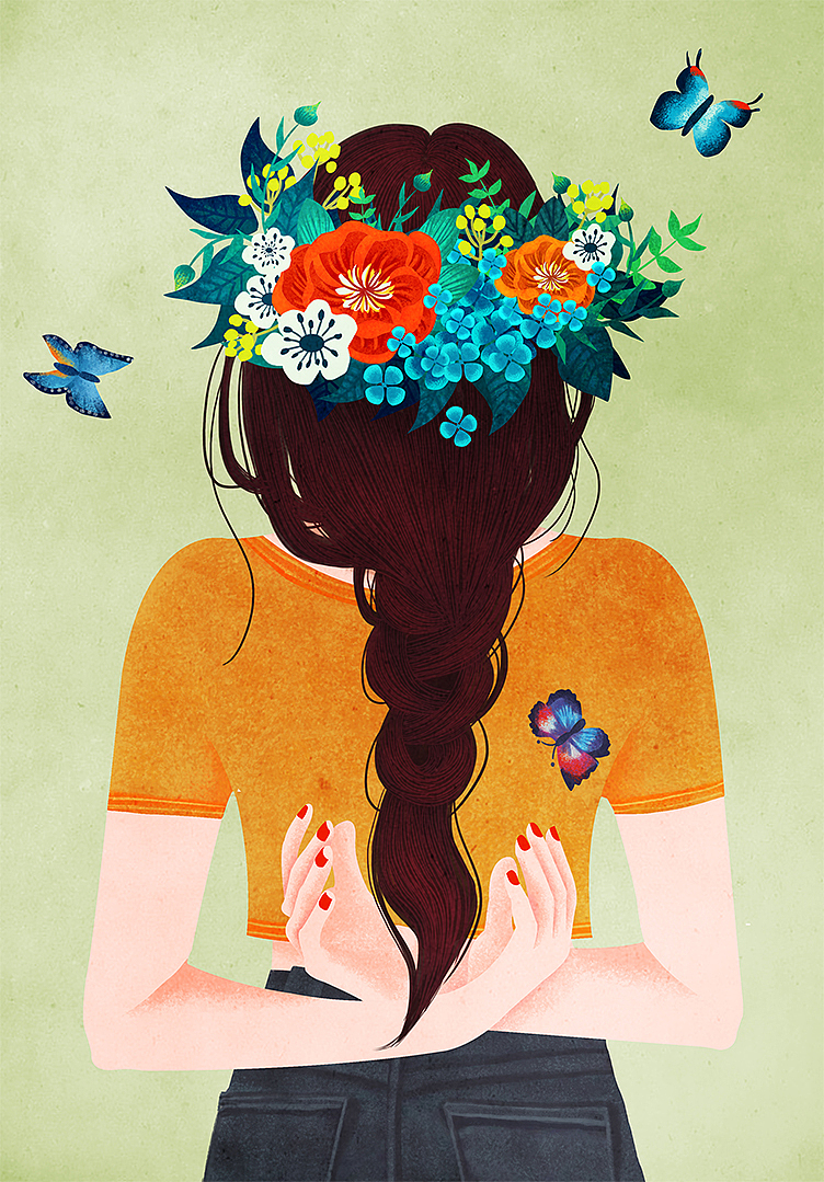 插画：那些女孩（图ZODkzMTY5MjQ=） - 创作习作 - 站酷设计师三火狮子原创素材 - 站酷ZCOOL