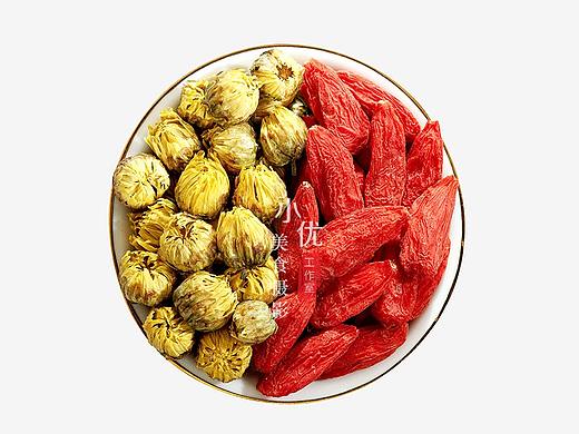 枸杞花茶白底（個(gè)人主頁-ZNDQ1MzgyOTY=） - 產(chǎn)品攝影 - 站酷設(shè)計(jì)師小優(yōu)美食攝影原創(chuàng)素材 - 站酷ZCOOL