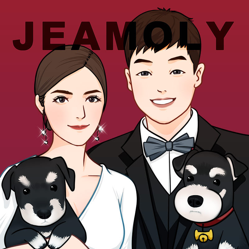 手绘婚礼肖像（图ZMTk1Nzc2MDEy） - 艺术插画 - 站酷设计师Jeamoly原创素材 - 站酷ZCOOL