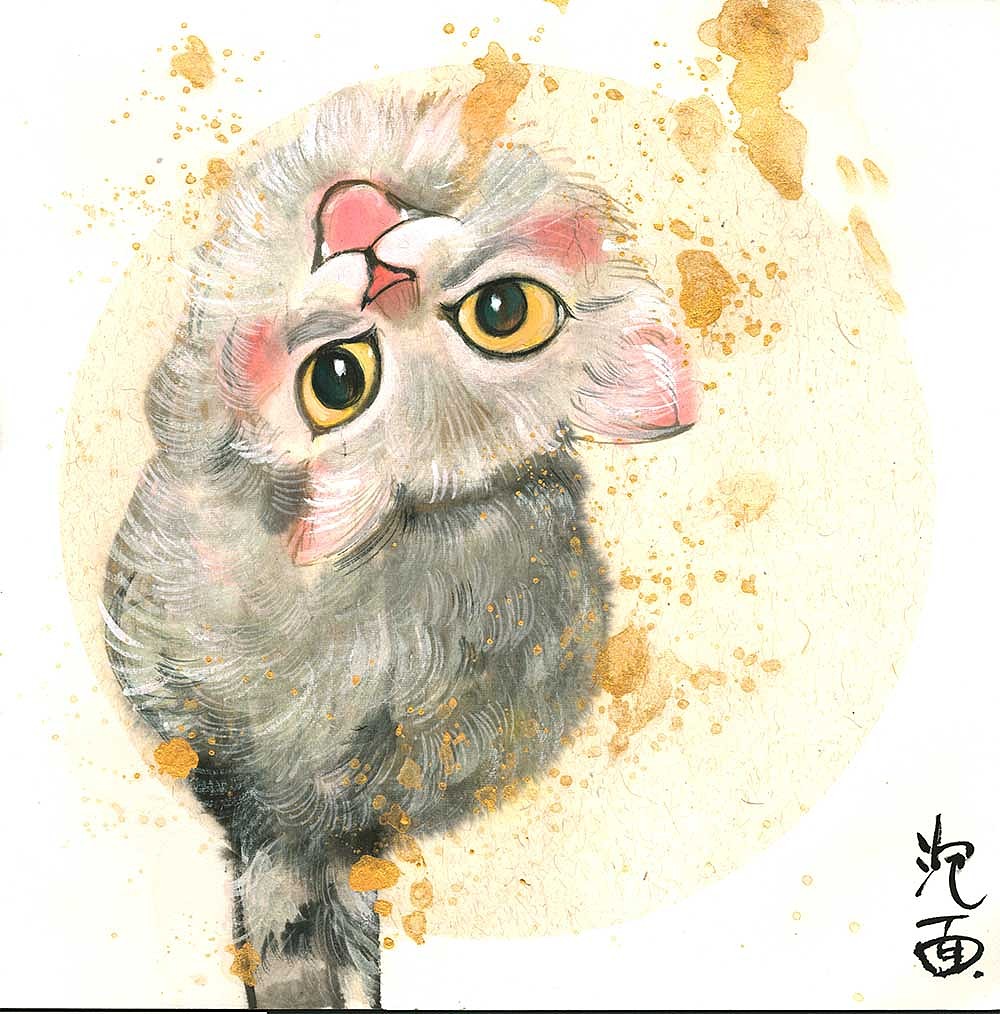 一组水墨猫咪希望大家喜欢