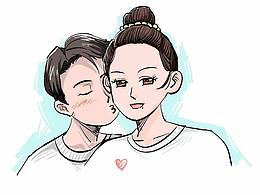 給朋友畫的兩張小畫