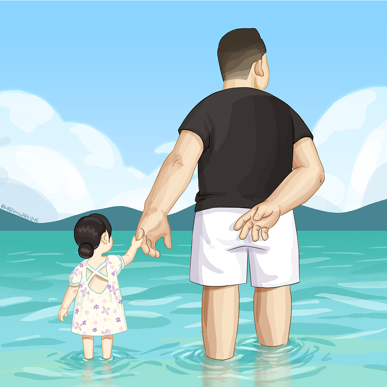 父女（图ZMjM1NjMwMDQw） - 单幅漫画 - 站酷设计师杨柳Willty原创素材 - 站酷ZCOOL