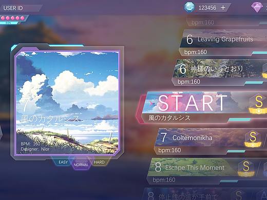 清新风音游UI练习