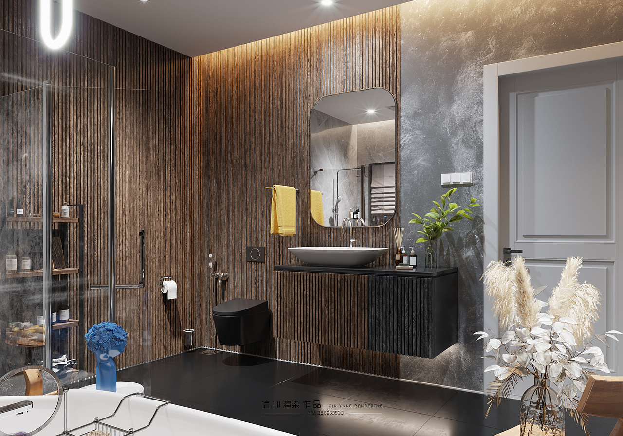 夜景卫生间表现