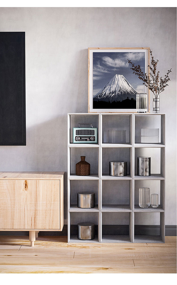 觉一fone/水泥书柜混凝土置物收纳多功能创意ins组合柜