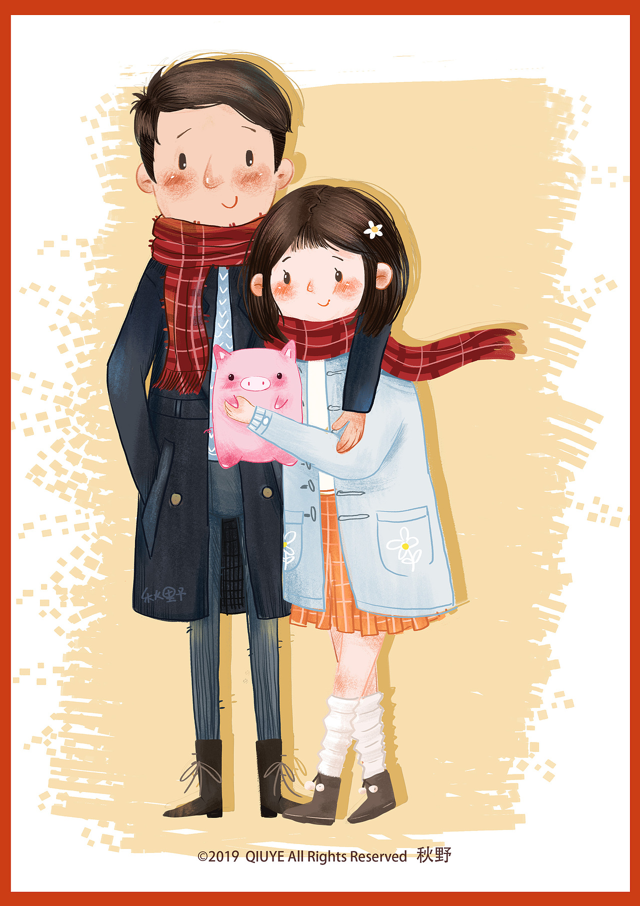 【新春贺图】一家三口(带过程)