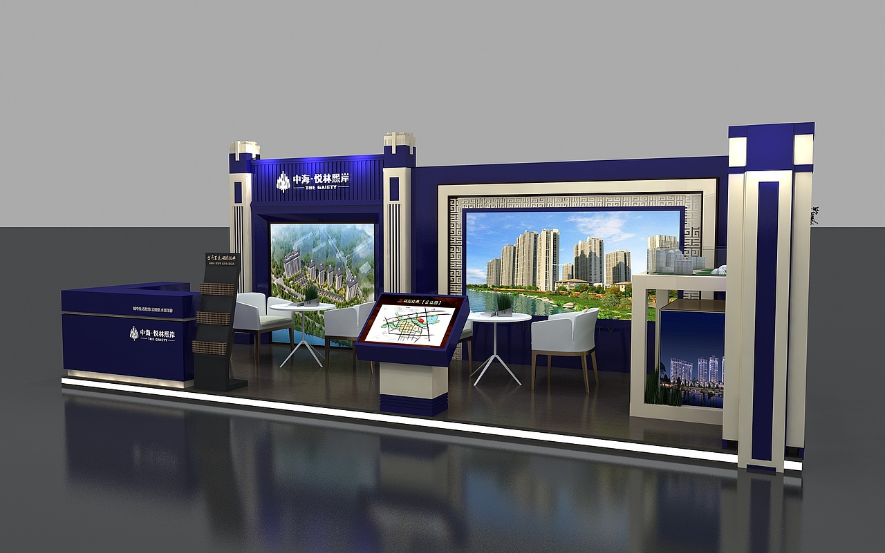 房地产展位展会展台展览工装家装快闪店3d效果图设计（图ZMjAyMzAxNzM2） - 其他三维 - 站酷设计师思海设计原创素材 - 站酷ZCOOL