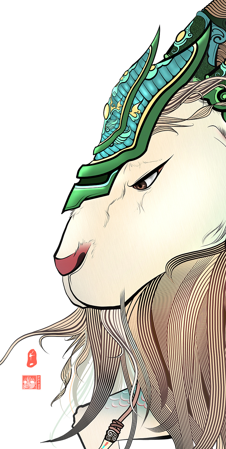 摩羯座(十二星系列)—— 野孩子绘画