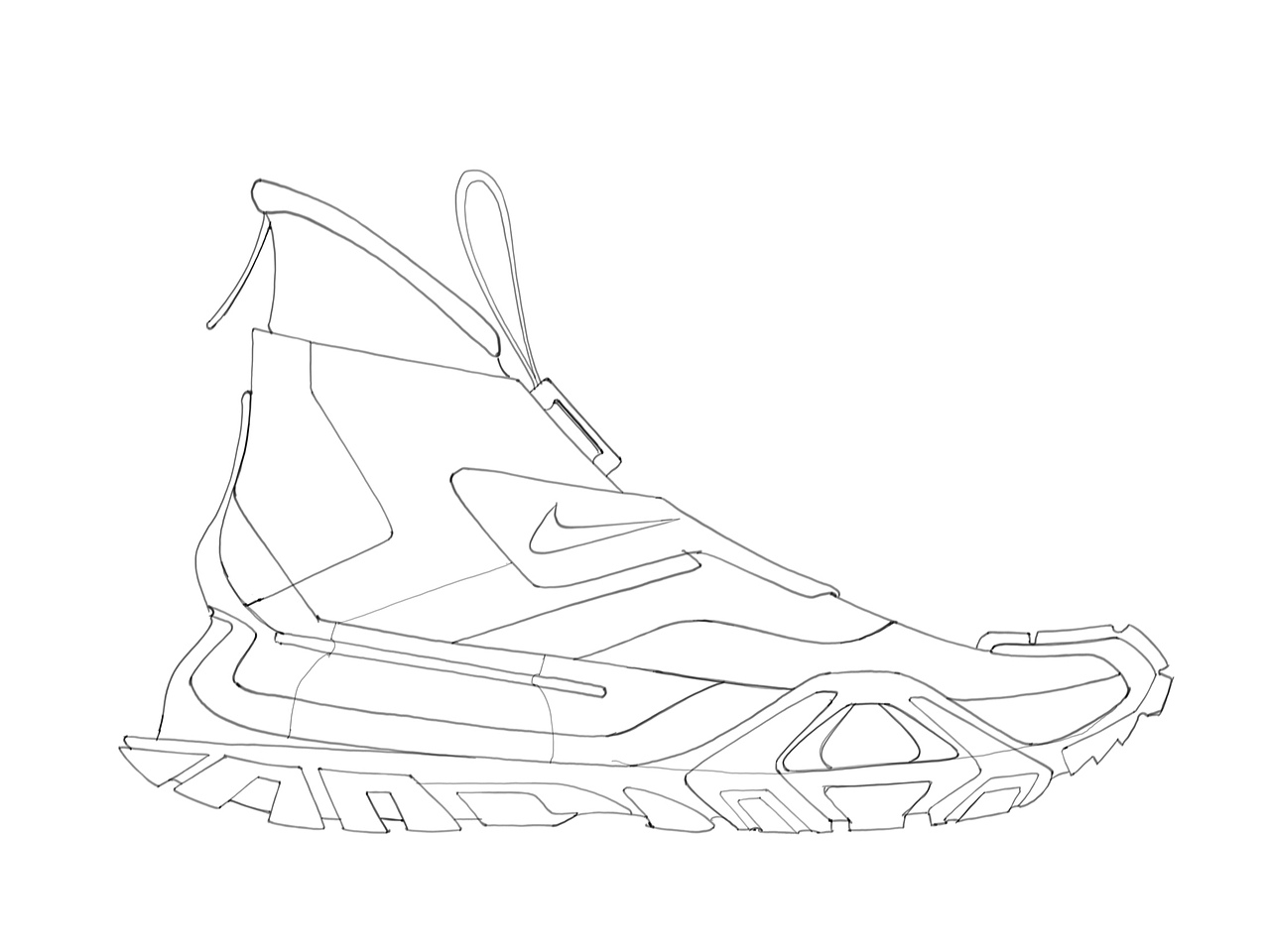 一组基于户外运动球鞋设计