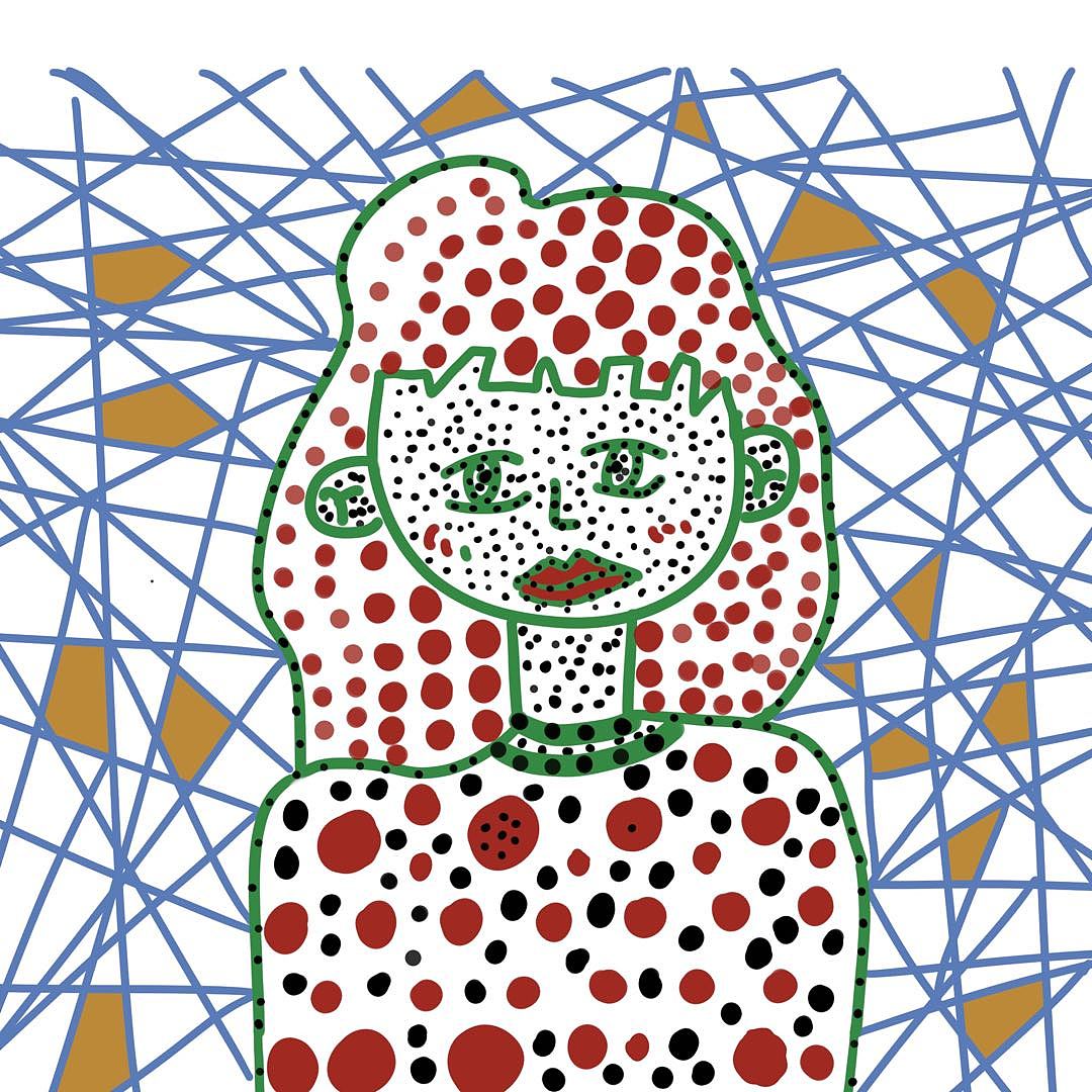 波点自画像|插画|创作习作|z04403531 - 原创作品 - 站酷 (zcool)