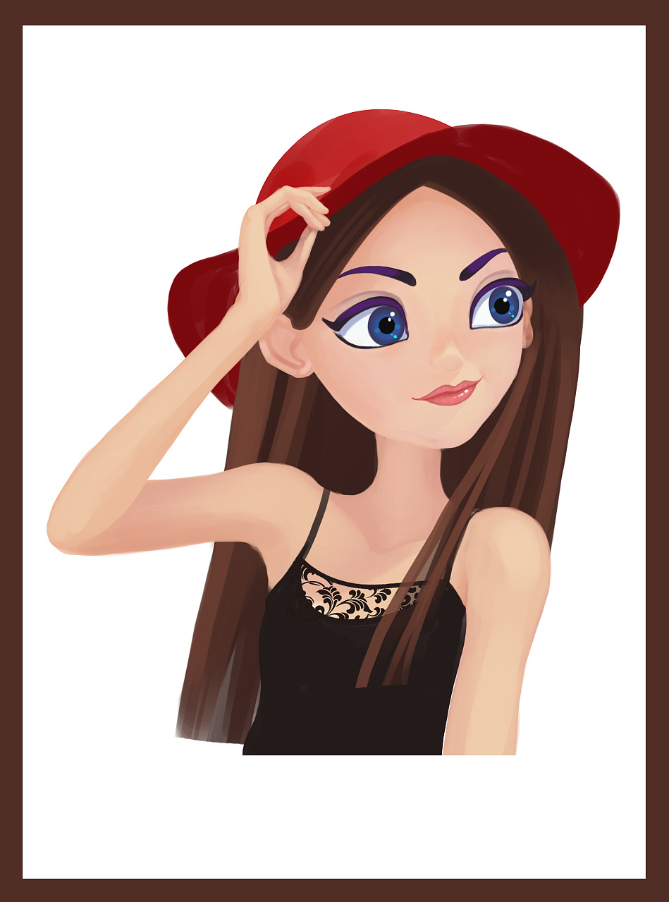 小女神~瀑布一样的直发最美