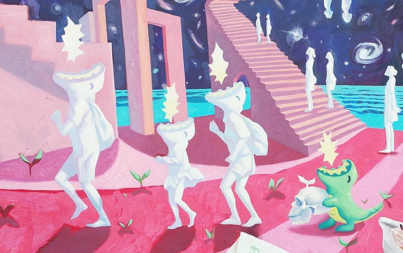 陈其彪 油画《讲故事》尺寸150*100cm（图ZMzEwNjk4ODY0） - 绘画 - 站酷设计师陈其彪原创素材 - 站酷ZCOOL