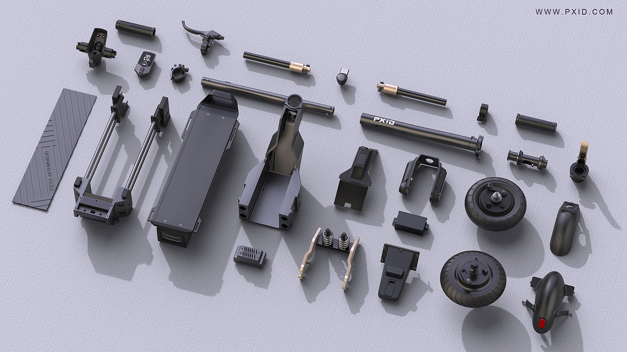 H1电动滑板车设计-PXID工业设计