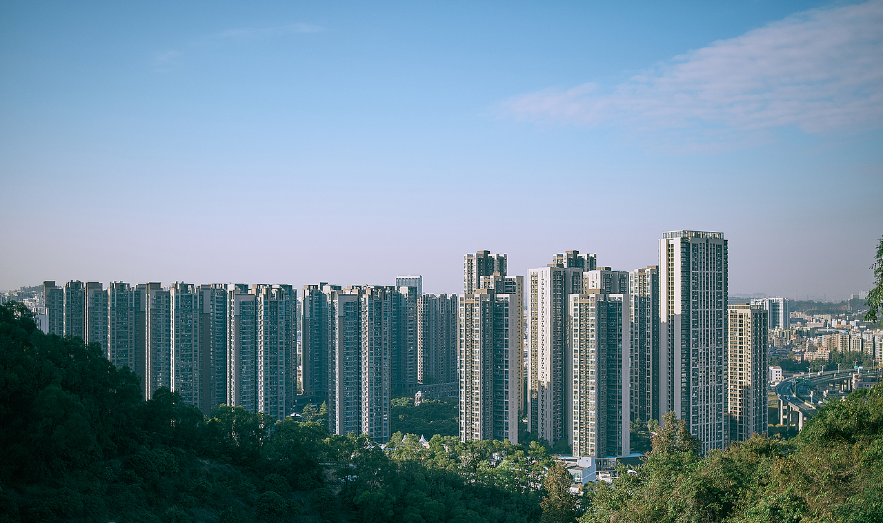 万科公园里房地产摄影高楼建筑拍摄别墅楼盘拍照