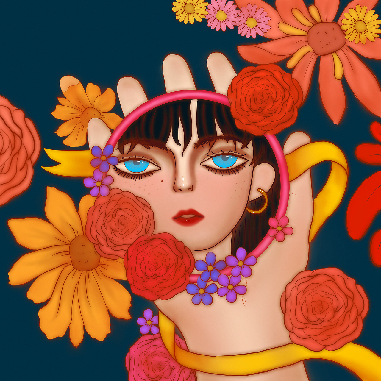 这张是在小红书看到的我临摹了，原图太好看了！！！