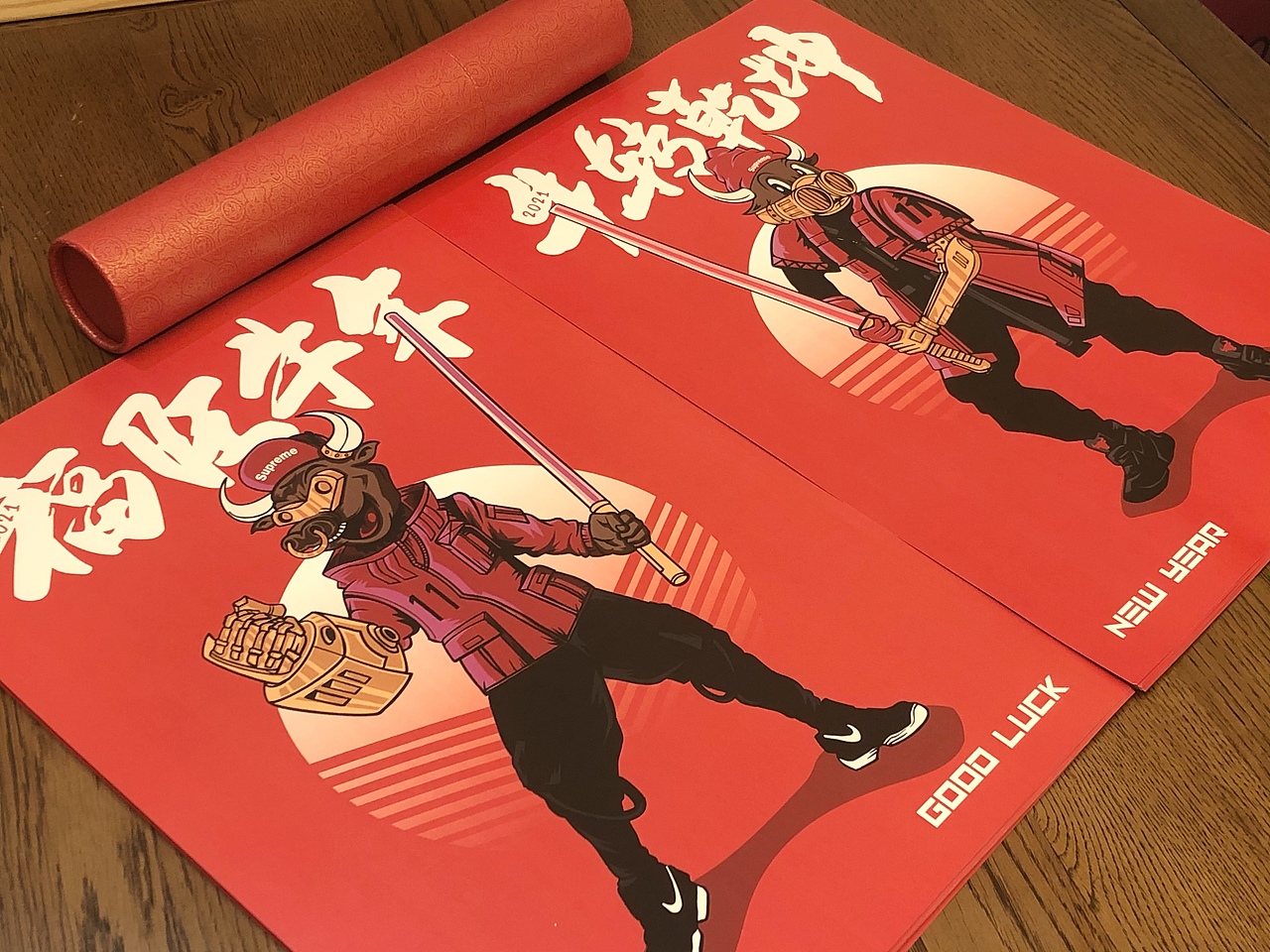 牛年插画年画（图ZMjQwMDM4MTQ0） - 新锐潮流插画 - 站酷设计师hiphopjax原创素材 - 站酷ZCOOL