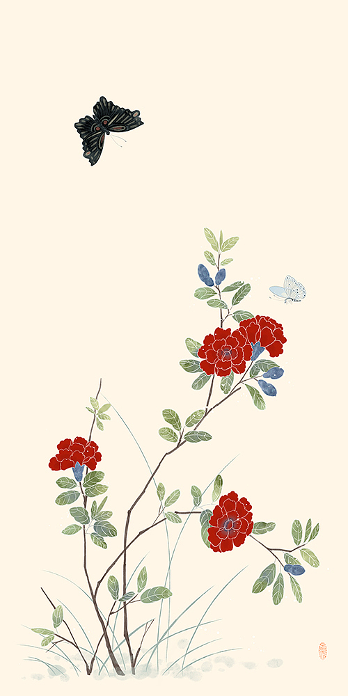 蝶恋花系列（图ZMTQ2MDc3MDgw） - 创作习作 - 站酷设计师云山有美原创素材 - 站酷ZCOOL