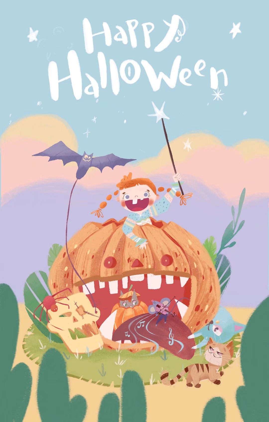 happy halloween（图ZMjM0MzAyODQ0） - 儿童插画 - 站酷设计师金米儿原创素材 - 站酷ZCOOL