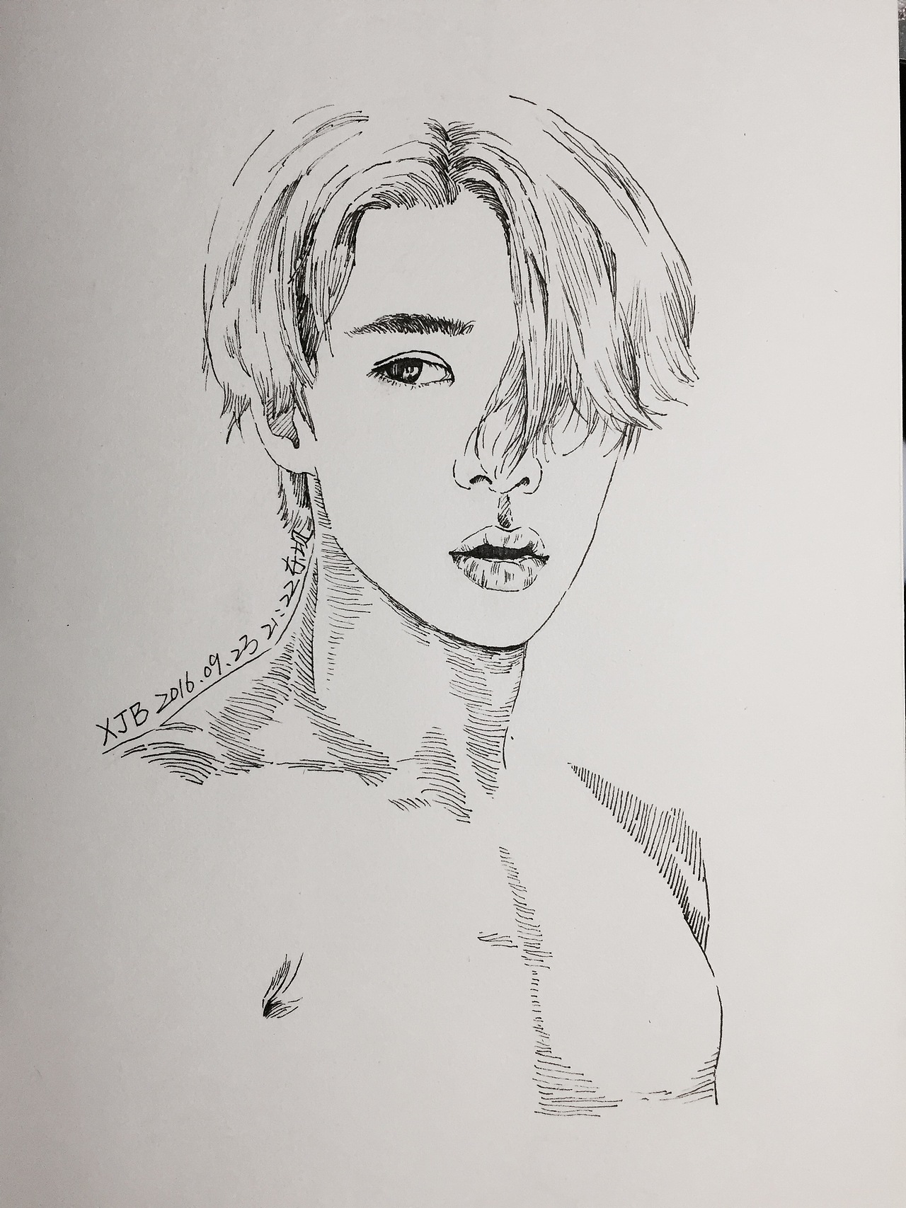 钢笔人物画（图ZNTk0NzA2MzI=） - 绘画 - 站酷设计师主题公园设计原创素材 - 站酷ZCOOL