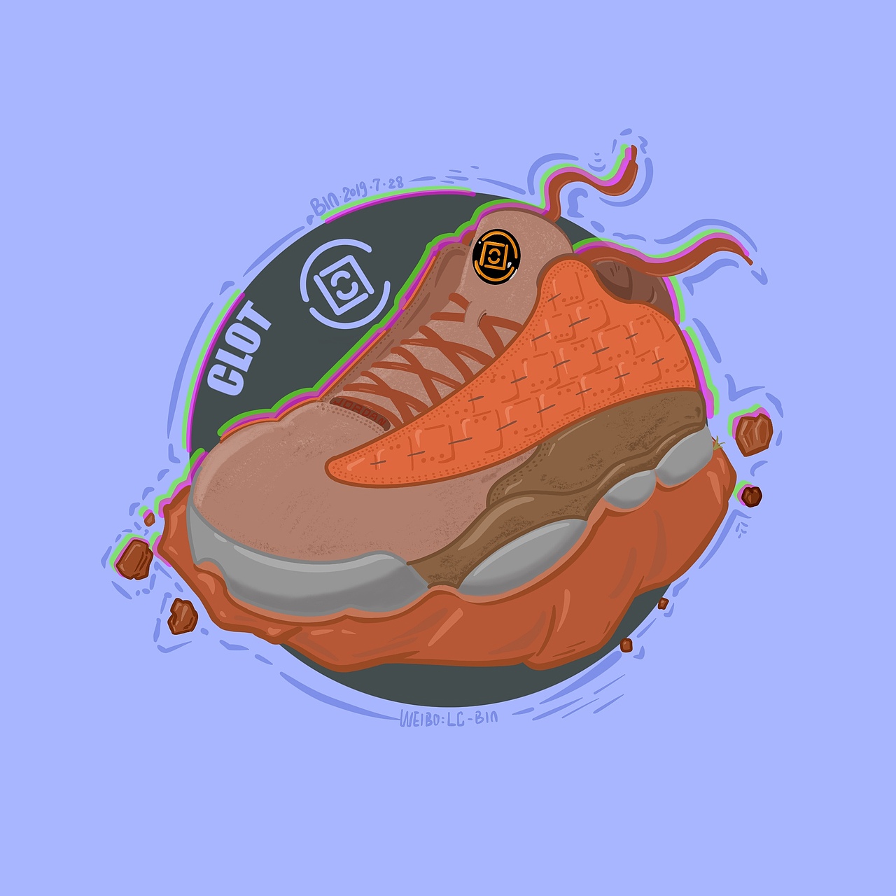Nike球鞋插画（图ZMTY5NTkzODky） - 新锐潮流插画 - 站酷设计师Bin仔啦原创素材 - 站酷ZCOOL