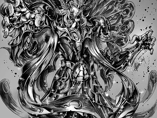 睡神修普纳斯绘画过程