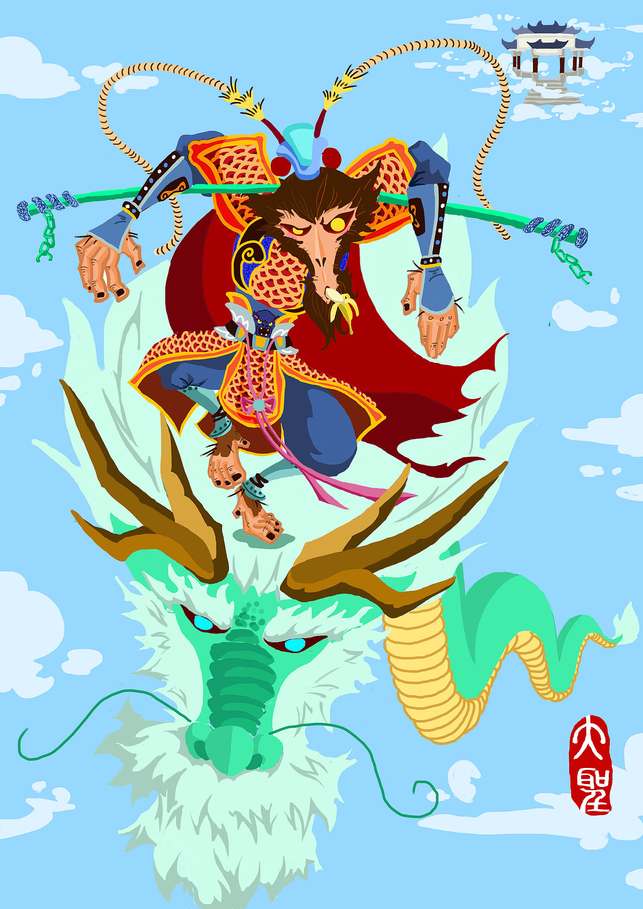 大圣归来|插画|新锐潮流插画|ljd东_原创作品-站酷zcool