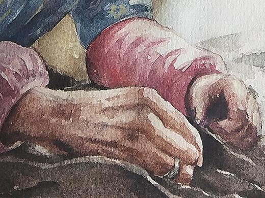 奶奶手中的针线