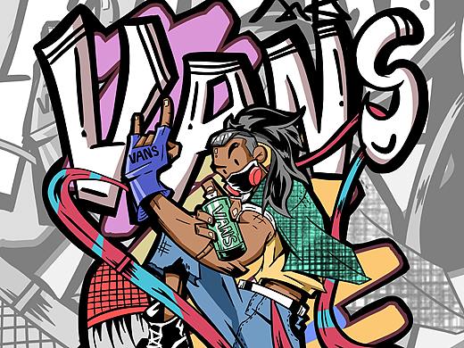 VANS OFF THE WALL个人涂鸦