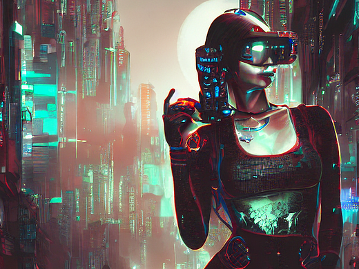 #AI创作实验室#赛博朋克女