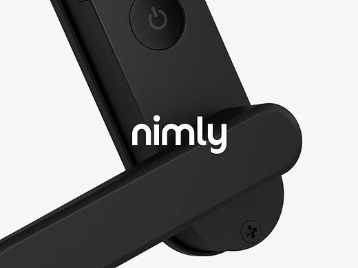 智能锁英文logo设计矢量图形