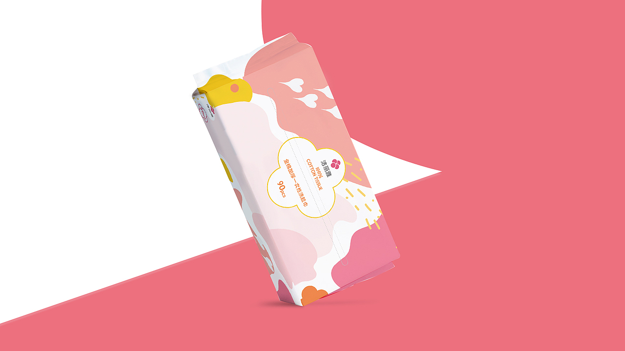 洁丽雅棉柔巾洗脸巾包装设计